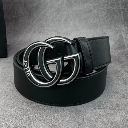 2 Colors printed letter leather belt