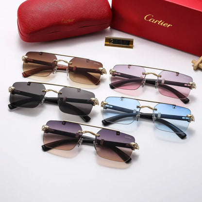Frameless leopard sunglasses 2115