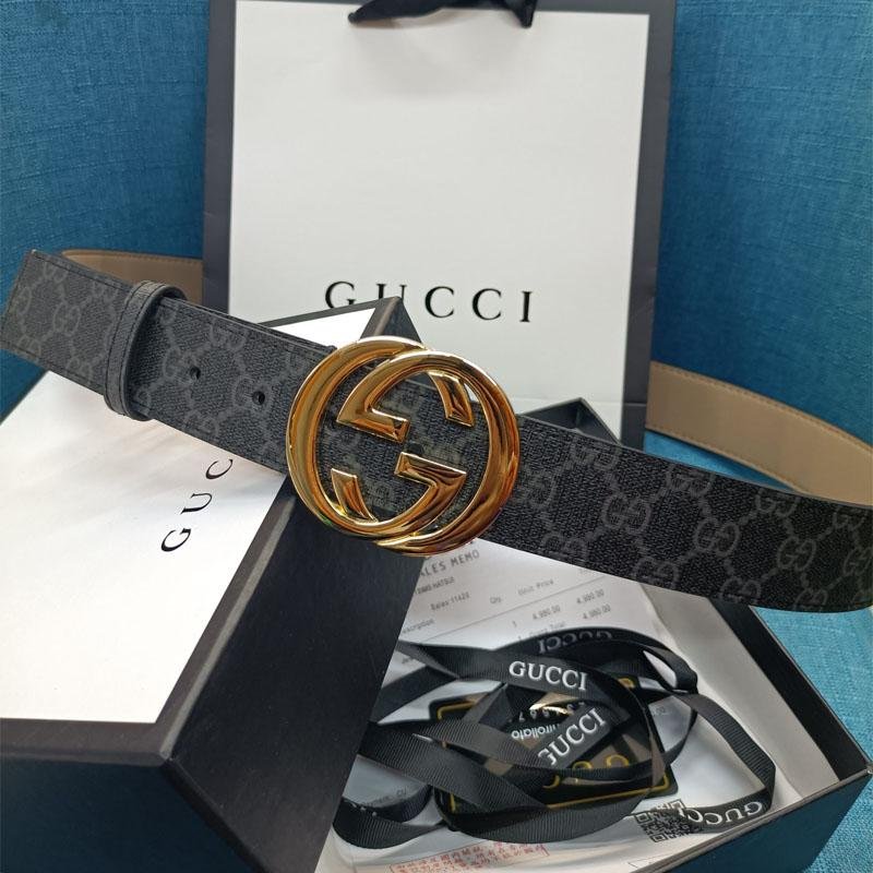 3 Colors Double G Black Leather Belt