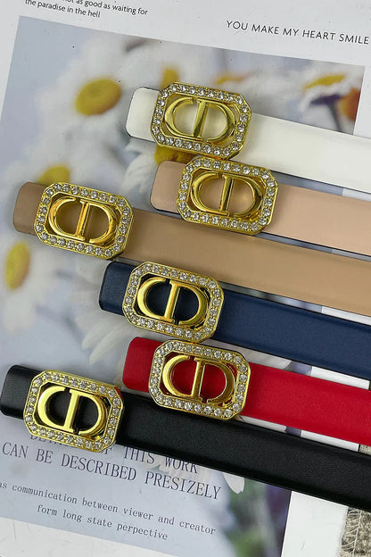 6 Colors CD rhinestone plain belt
