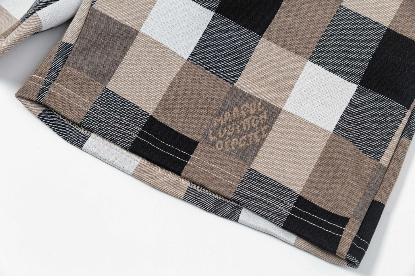 250313 New high quality chequered jacquard print shorts