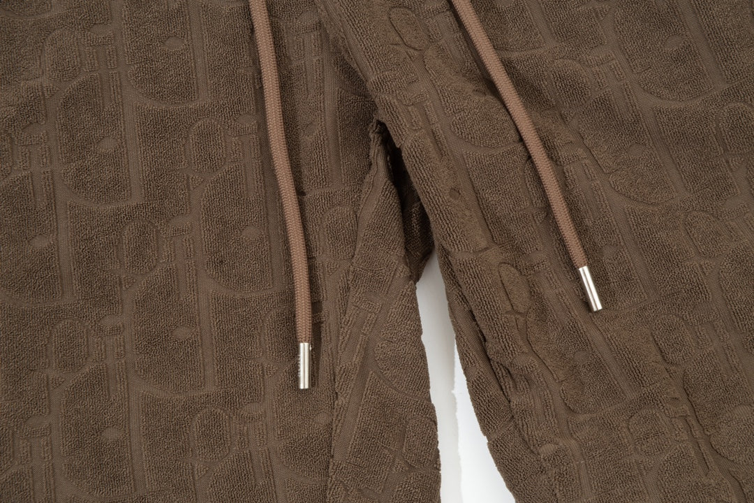 1211 New plaid jacquard towel shorts