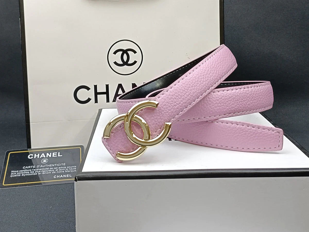 8 Colors   double C multi-color lychee leather belt