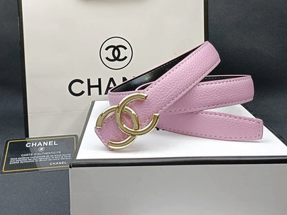 8 Colors   double C multi-color lychee leather belt