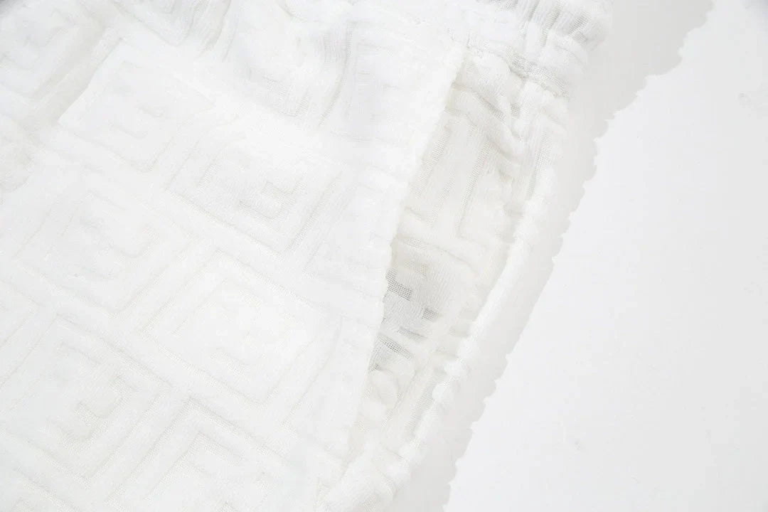 1211 New plaid jacquard towel shorts