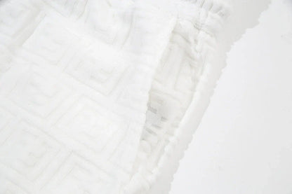 1211 New plaid jacquard towel shorts