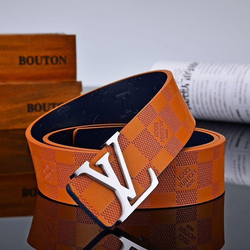 3 Colors   New Letter Brown Leather Belt