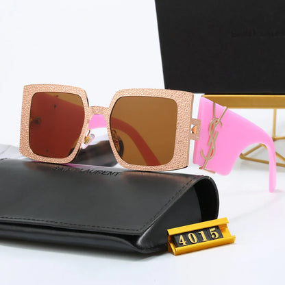 Textured Metal Frame Sunglasses