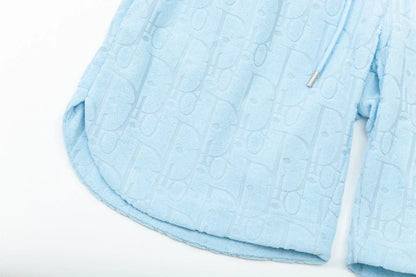 1211 New plaid jacquard towel shorts