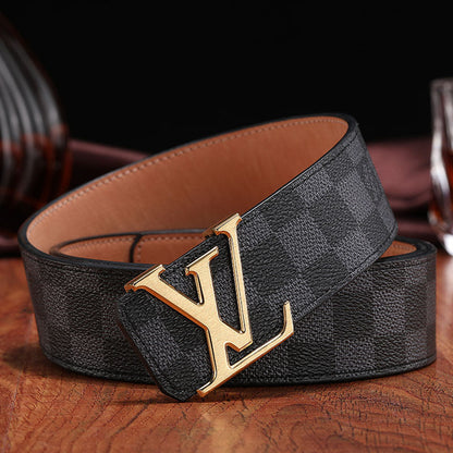 3 Colors   printed letter leather belt