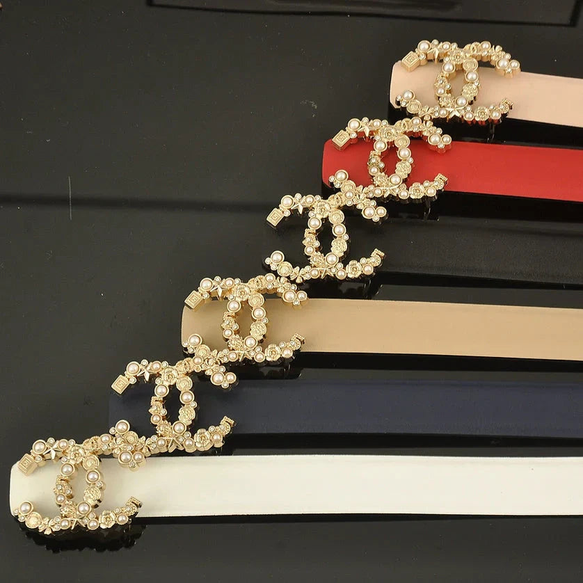 5 color perfume bottle double C belt