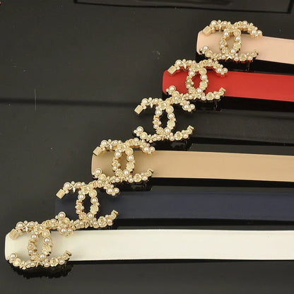 5 color perfume bottle double C belt