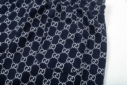 250313 New high quality knitted jacquard full print shorts